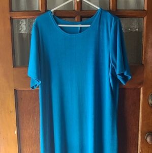 Turquoise blue maxi dress,size 1X.